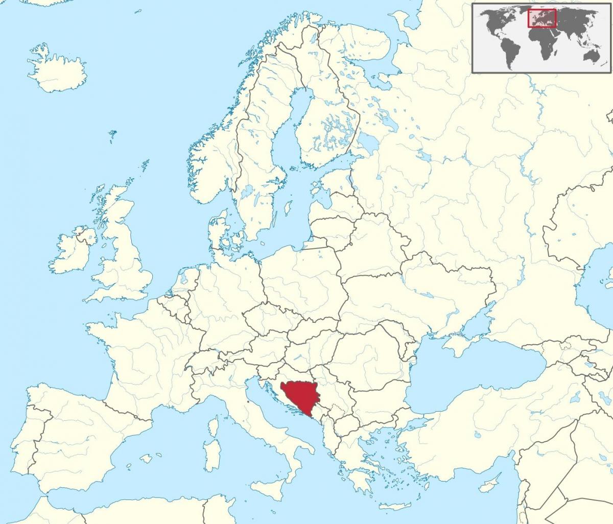 Bosnia on euroopan kartta