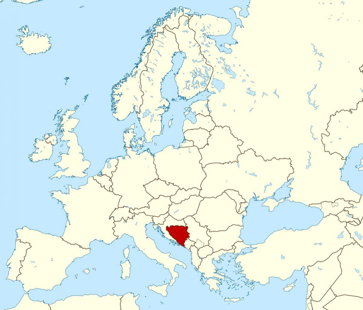 Bosnia ja Hertsegovina on maailman kartta