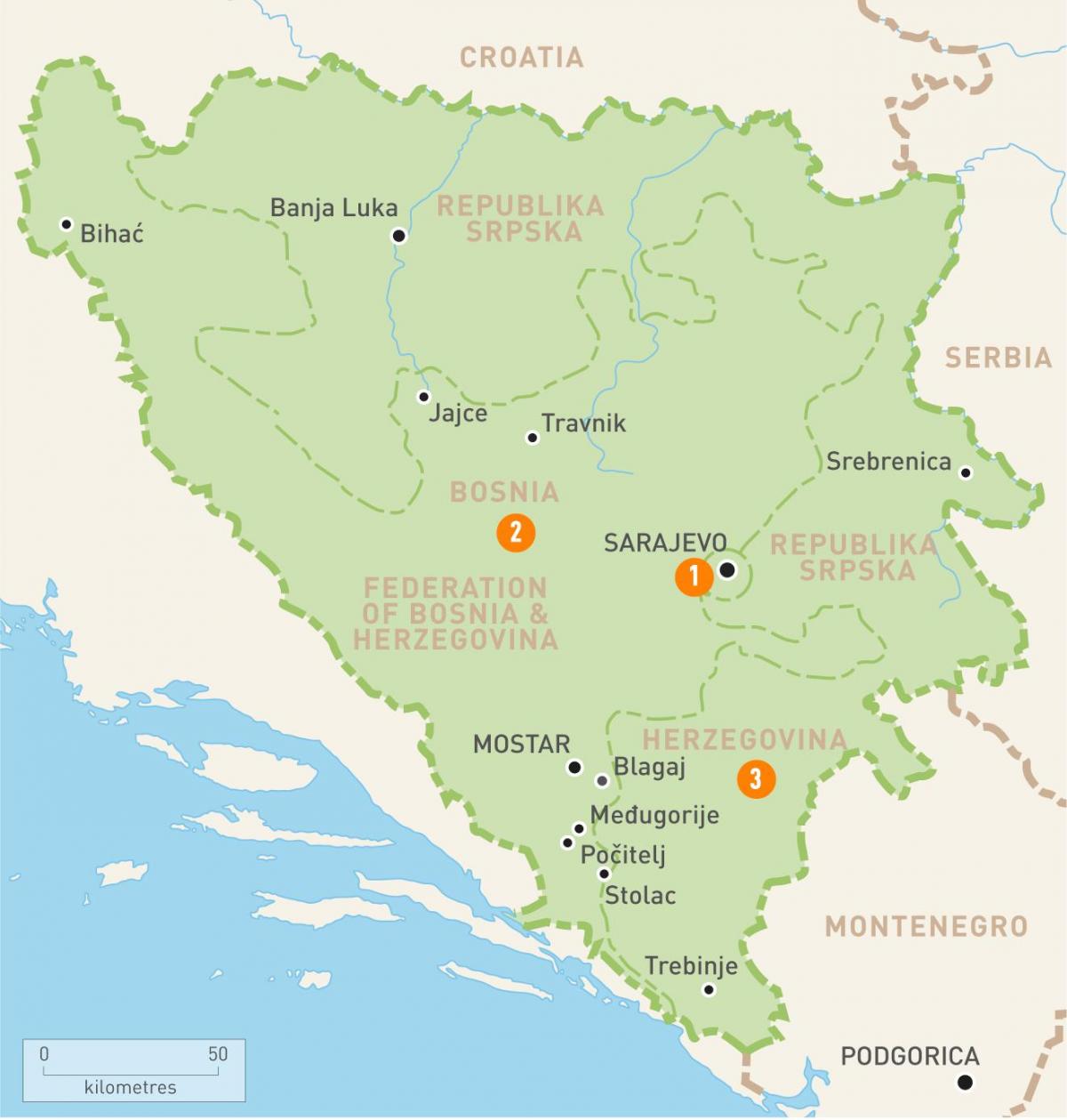 Kartta sarajevo Bosnia